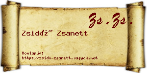 Zsidó Zsanett névjegykártya